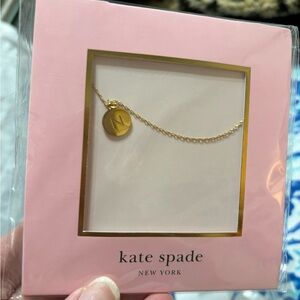 Kate Spade gold “N” initial necklace